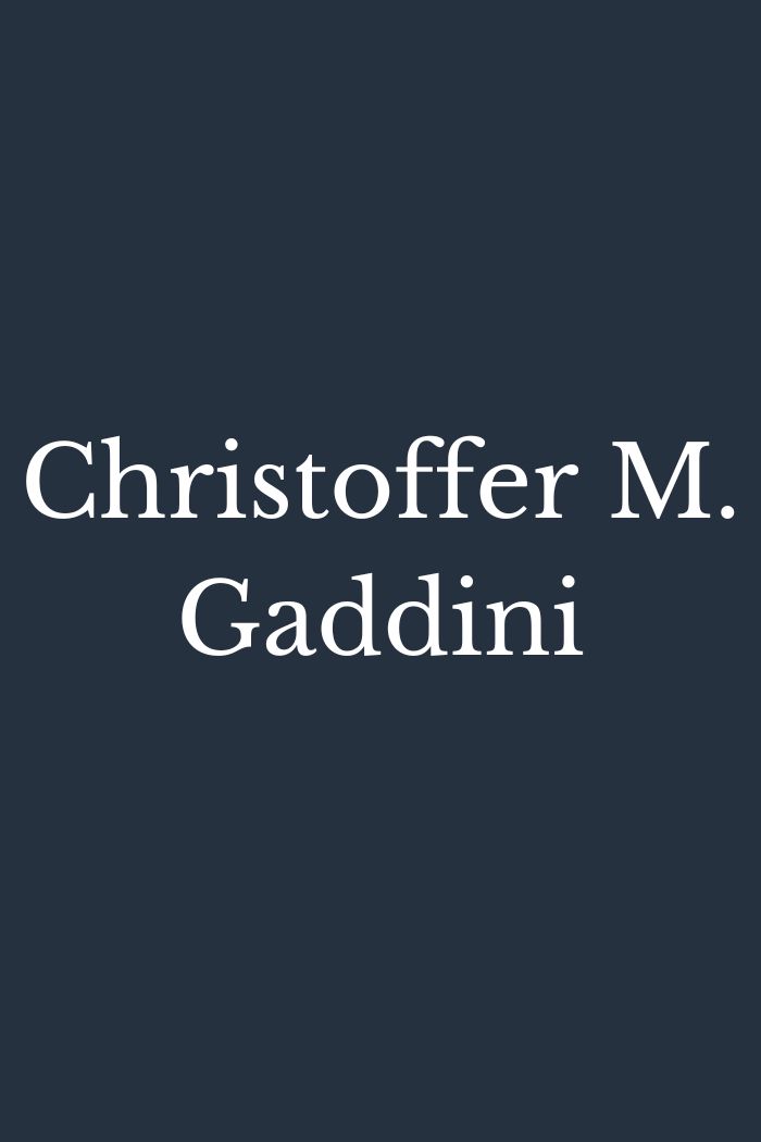 Christoffer M. Gaddini from Bordin | Semmer